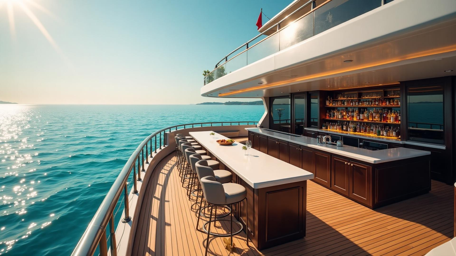 Bar flutuante SOBRE O MAR - cenário exclusivo do programa